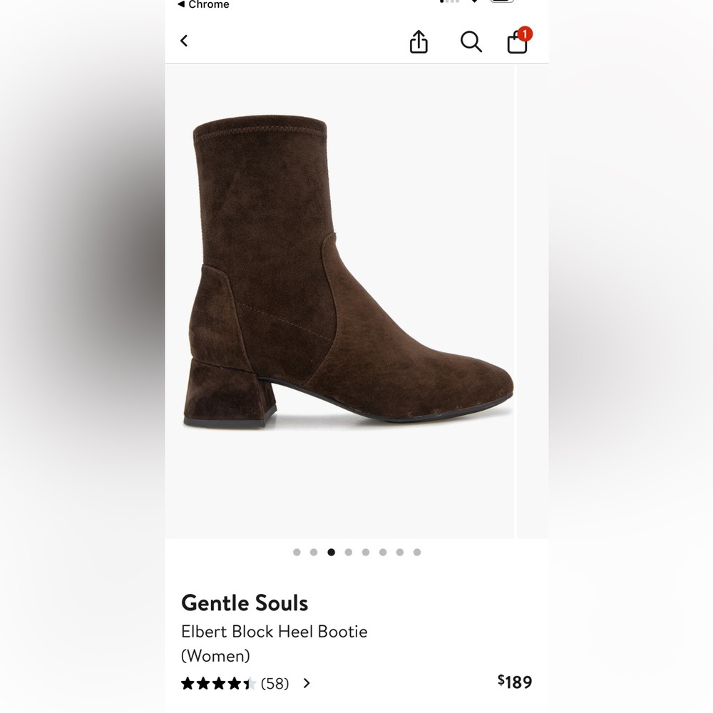 Gentle Souls Dark Brown Heeled Boots